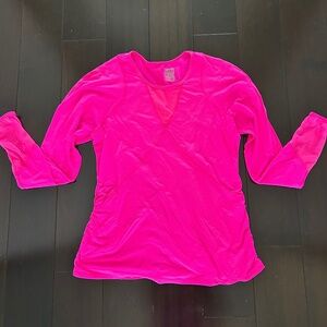 Lucky in Love long sleeve athletic shirt. Size L.